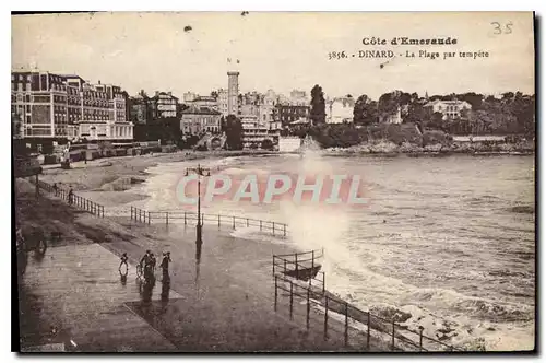 Ansichtskarte AK Dinard La Plage par tempete