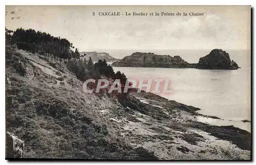 Ansichtskarte AK Cancale Le Rocher et la Pointe de la Chaine