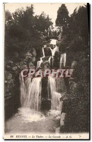 Cartes postales Rennes Le Thabor La Cascade