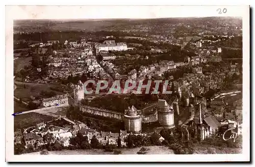 Cartes postales Fougeres Vue generale prise en avion