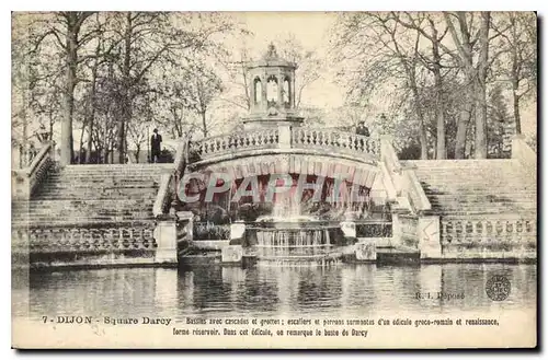 Cartes postales Dijon Square Darcy Bassins avec cascades et grottes