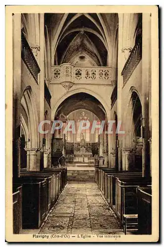 Cartes postales Flavigny Cote d'Or L'Eglise Vue interieure