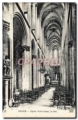 Ansichtskarte AK Semur Eglise Notre Dame ls Nef