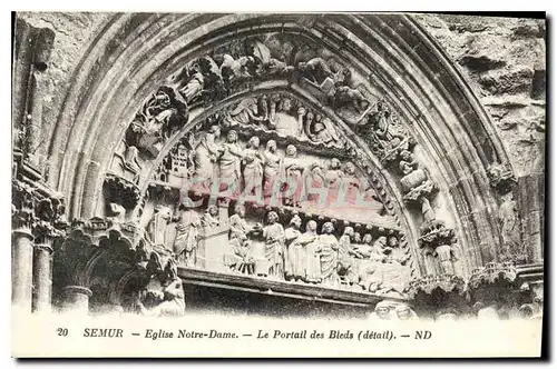 Cartes postales Semur Eglise Notre Dame Le Portail des Bleds detail