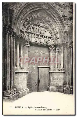 Cartes postales Semur Eglise Notre Dame Portail des Bleds