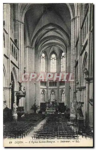 Ansichtskarte AK Dijon L'Eglise Sainte Benigne Interieur