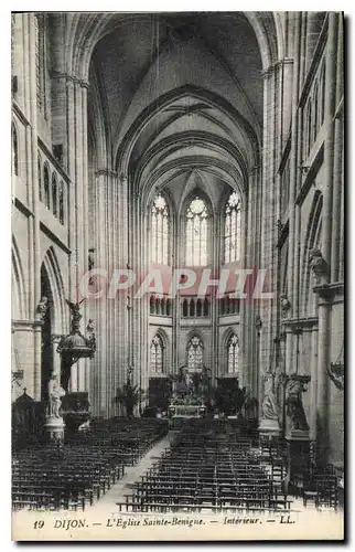 Cartes postales Dijon L'Eglise Sainte Benigne Interieur