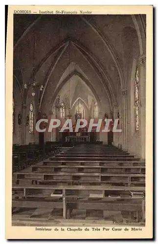 Cartes postales Domois Institut St Francois Xavier Interieur de la Chapelle du Tres Pur Coeur de Marie
