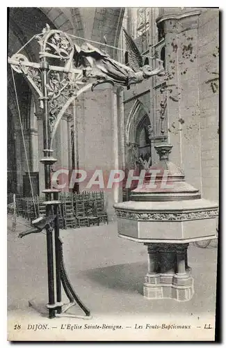 Cartes postales Dijon L'Eglise Sainte Benigne Les Fonts Baptismaux