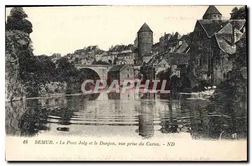 Ansichtskarte AK Semur Le Pont Joly et le Donjon vue prise du Caron