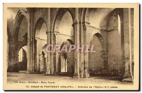 Cartes postales Abbaye de Fontenay Cote d'Or Interieur de l'Eglise