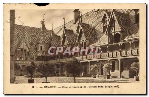 Ansichtskarte AK Beaune Cour d'Honneur de l'Hostel Dieu