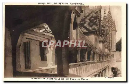 Cartes postales Hotel Dieu de Beaune Cote d'Or Perspective d'une Galerie du Premier Etage