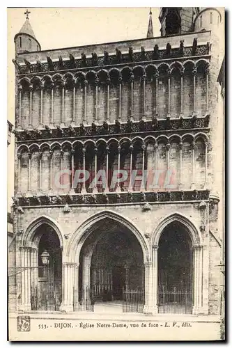 Cartes postales Dijon Eglise Notre Dame vue de face