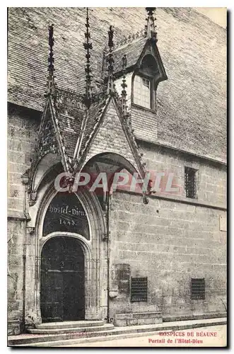 Cartes postales Hospices de Beaune Portail de l'Hotel Dieu