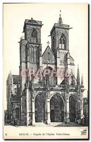 Cartes postales Semur Facade de l'Eglise Notre Dame