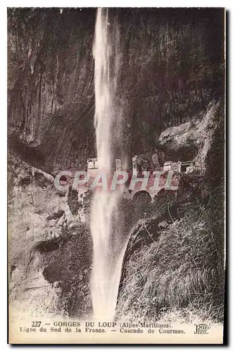 Ansichtskarte AK Gorges du Loup Alpes Maritimes Ligne du Sud de la France Cascade de Courmes