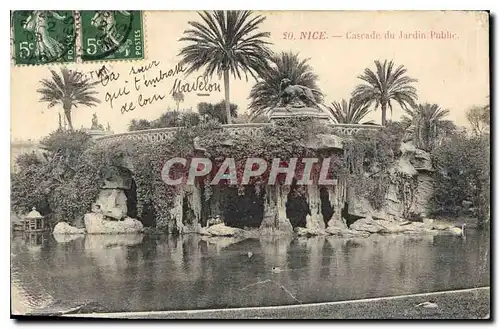 Cartes postales Nice Cascade du Jardin Public