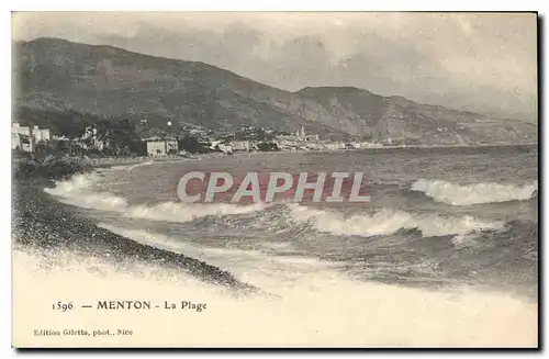 Cartes postales Menton La Plage