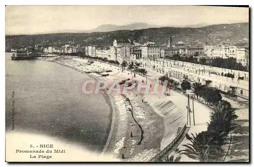 Ansichtskarte AK Nice Promenade du Midi La Plage