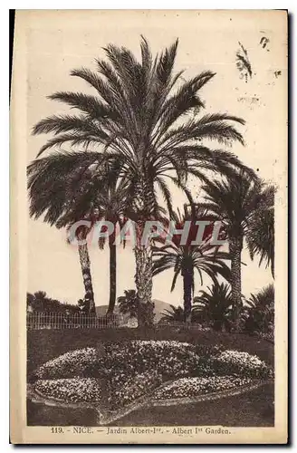 Cartes postales Nice Jardin Albert