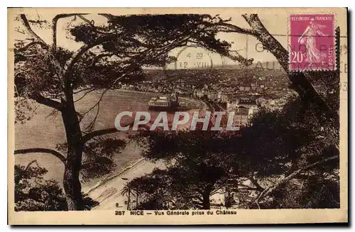 Cartes postales Nice Vue Generale prise du Chateau