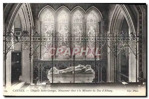 Cartes postales Cannes Chapelle Saint Georges Monument eleve a la Memoire du Duc d'Albany