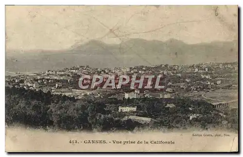 Cartes postales Cannes Vue prise de la Californie