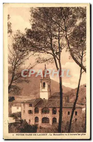 Cartes postales Notre Dame de Laghet Le Monastere vu a travers les pins