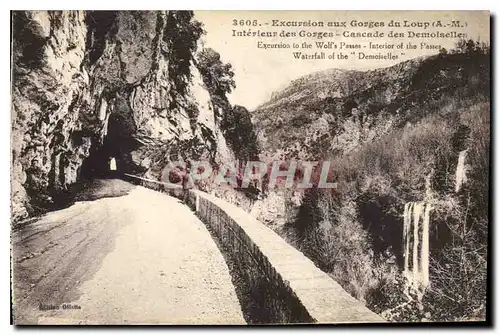 Cartes postales Excursion aux Gorges du Loup AM Interieur des Gorges