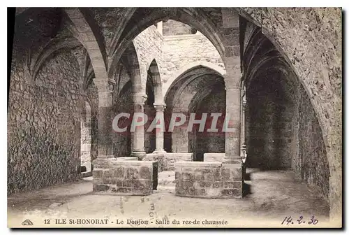 Cartes postales Ile St Honorat Le Donjon Salle du rez de chaussee