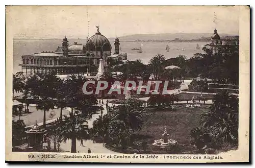 Ansichtskarte AK Nice Jardins Albert et Casino de la Jetee Promenade des Anglais