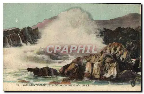 Cartes postales Ile Sainte Marguerite Un coup de Mer