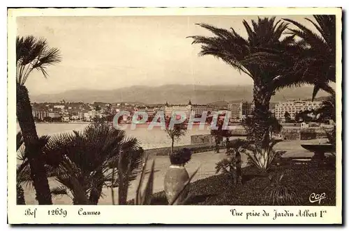 Cartes postales Cannes Vue prise du Jardin Albert