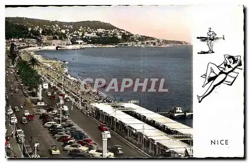 Ansichtskarte AK Nice La Promenade des Anglais et le Mont Boron