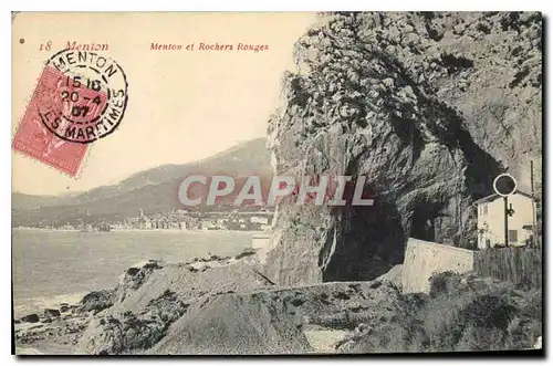 Cartes postales Menton Menton et Rocher Rouges