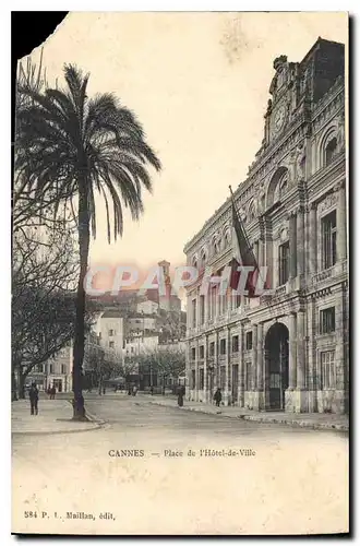 Ansichtskarte AK Cannes Place de l'Hotel de Ville