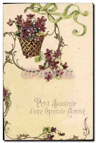 Cartes postales Petit Souvenir d'une Grande Amitie Fleurs