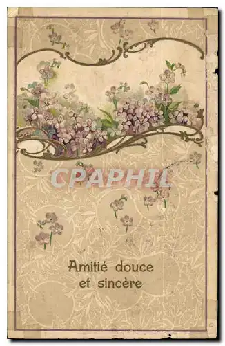 Cartes postales Amitie douce et sincere Fleurs