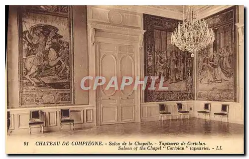 Ansichtskarte AK Chateau de Compiegne salon de la Chapelle Tapisserie de Coriolan