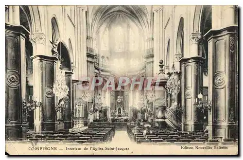 Cartes postales Compiegne Interieur de l'Eglise Saint Jacques