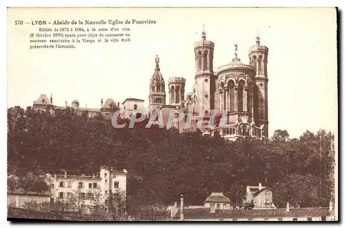 Cartes postales Lyon Abside de la Nouvelle Eglise de Fourviere