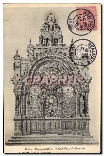 Cartes postales Horloge Monumentale de la Cathedrale de Beauvais