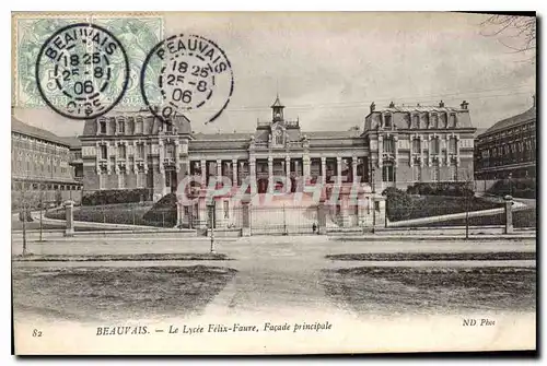 Cartes postales Beauvais Le Lycee Felix Faure Facade principale
