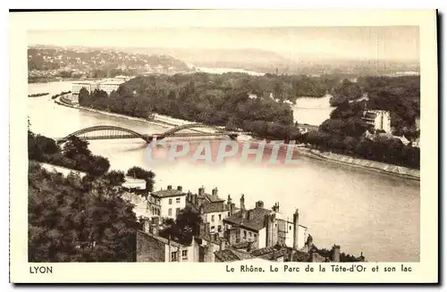 Ansichtskarte AK Lyon Le Rhone Le Parc de la Tete d'Or et son lac