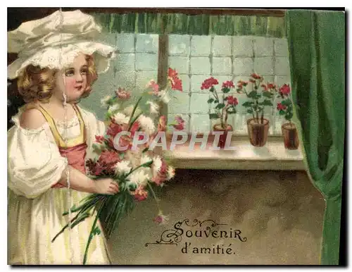 Cartes postales Souvenir d'amitie Enfant