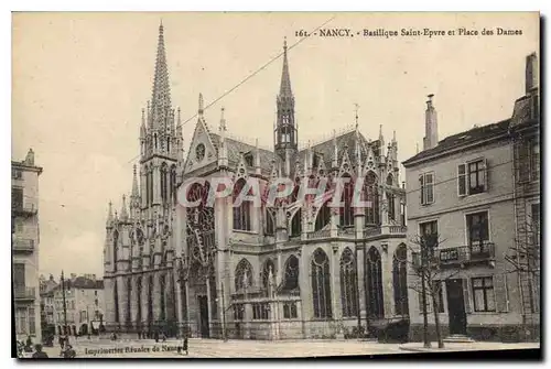 Cartes postales Nancy Basilique Saint Epvre et Place des Dames