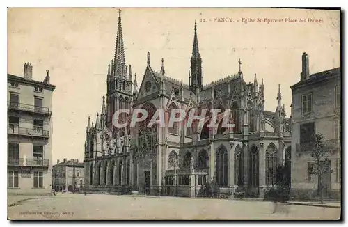 Cartes postales Nancy Eglise St Epevre et Place des Dames