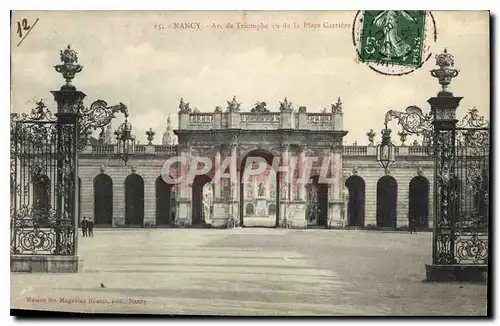 Cartes postales Nancy Arc de Triomphe vu de la Place Carriere