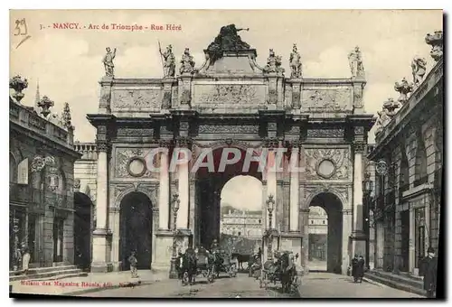 Cartes postales Nancy Arc de Triomphe Rue Here